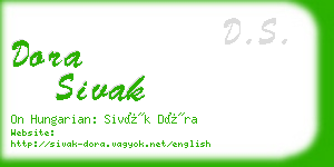 dora sivak business card